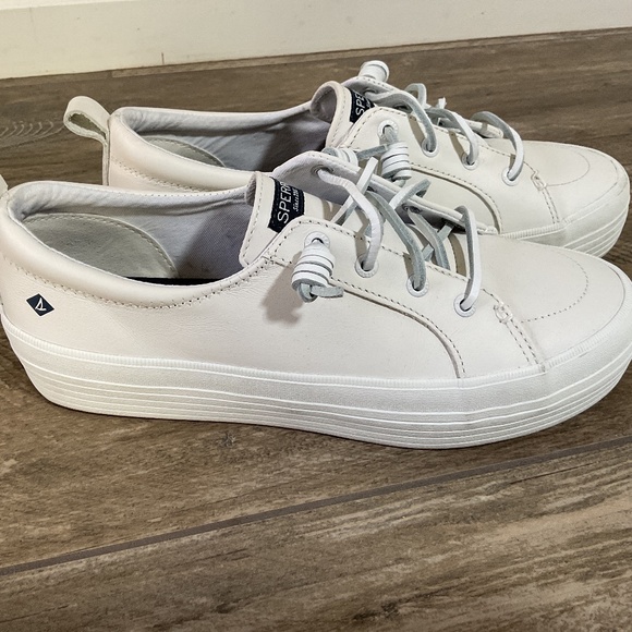 NEW Sperry Crest Vibe Leather Platform Sneaker size 9 - Picture 2 of 3